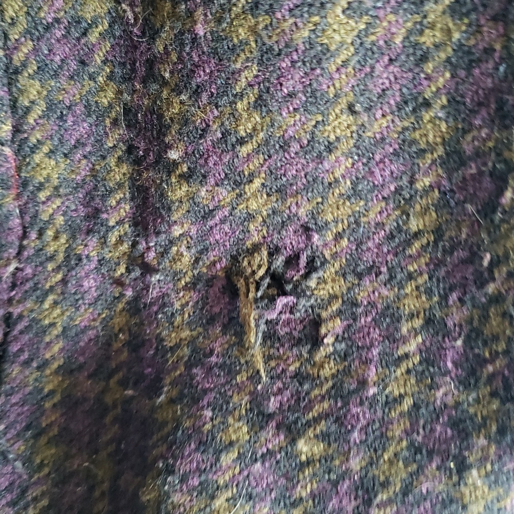 Via/Moda IntWool Plaid Double-Breasted Coat - Picture 9 of 14